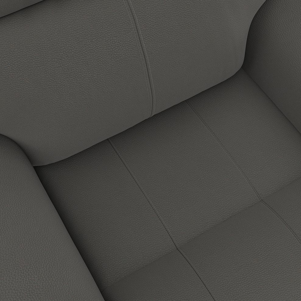 Dalton Electric Recliner Armchair with Power Headrest in Elephant Grey Leather 20