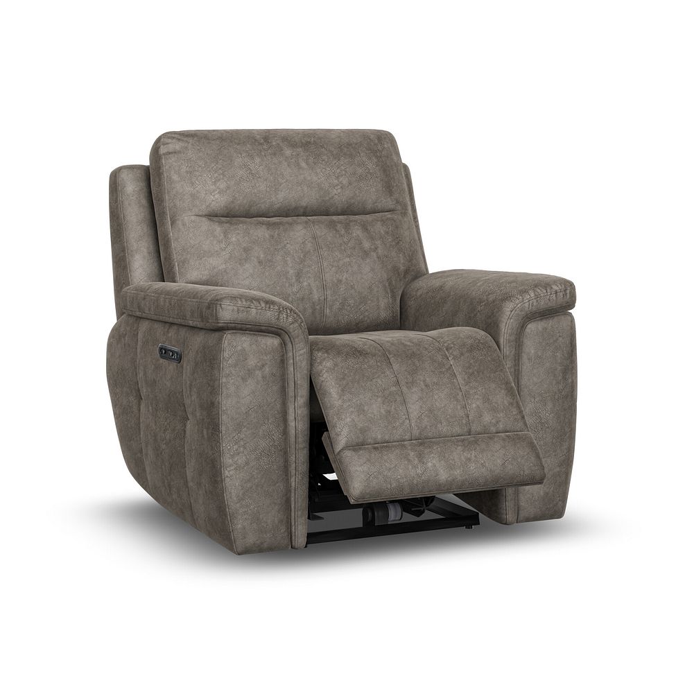 Dalton Electric Recliner Armchair with Power Headrest in Marble Mink Fabric 3