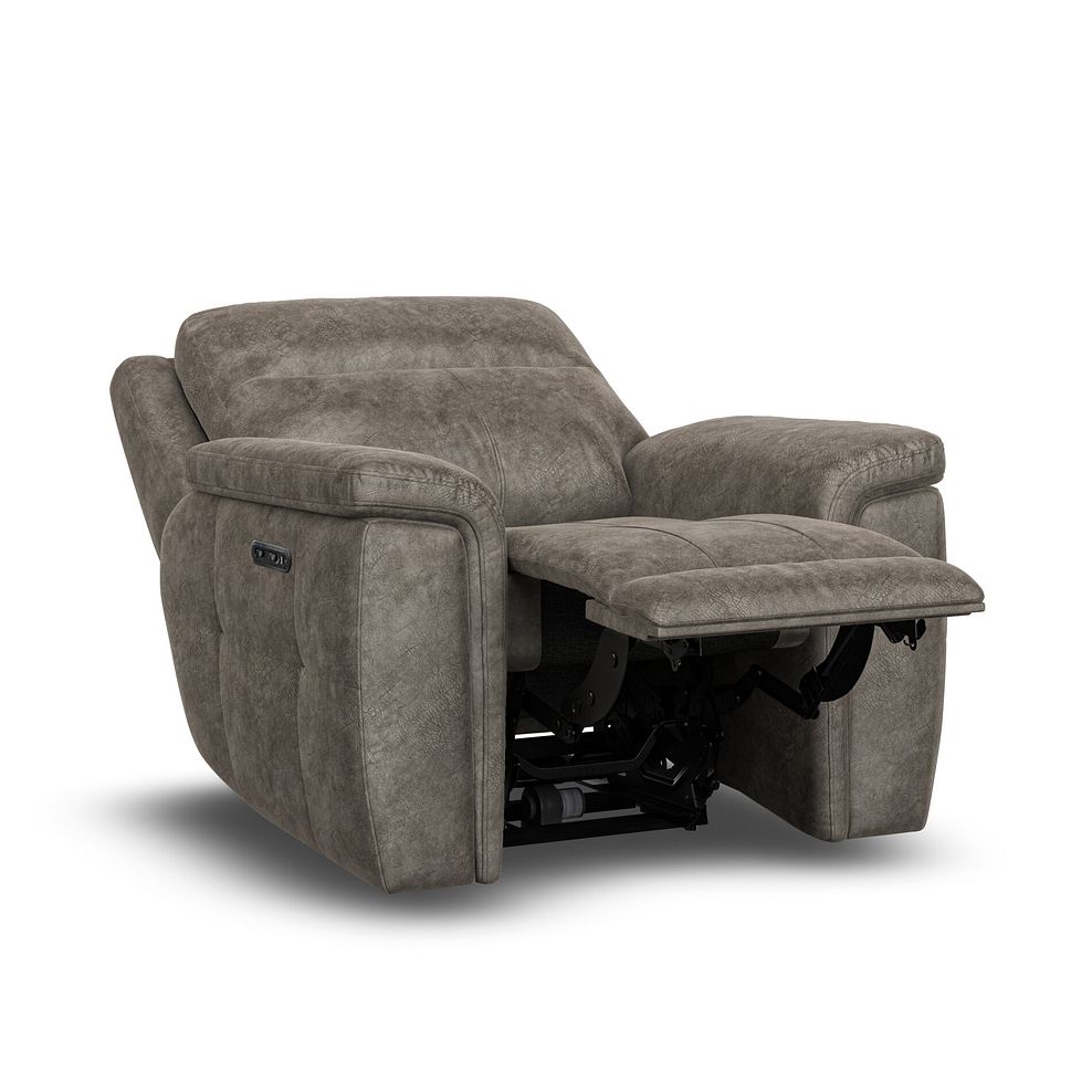 Dalton Electric Recliner Armchair with Power Headrest in Marble Mink Fabric 5