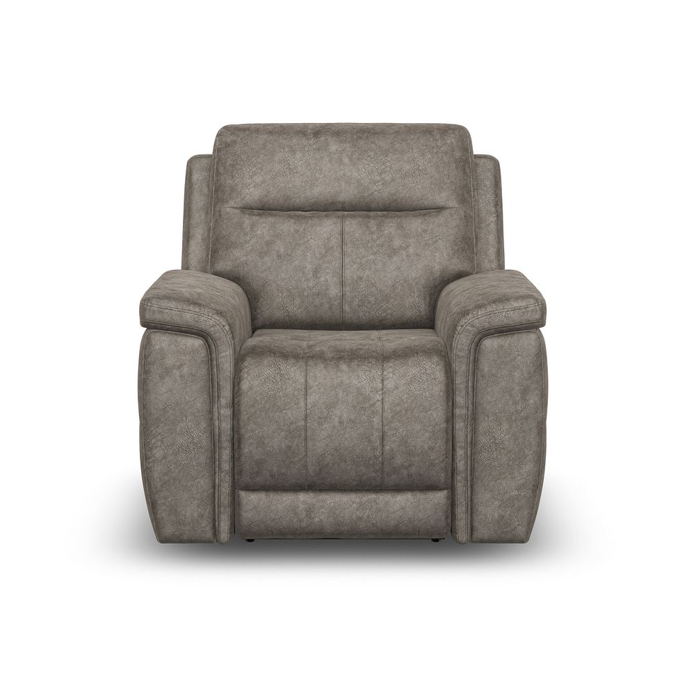 Dalton Electric Recliner Armchair with Power Headrest in Marble Mink Fabric 7