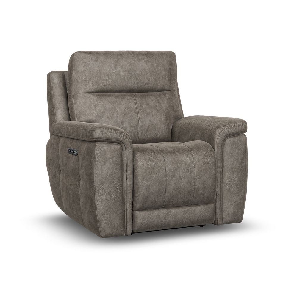Dalton Electric Recliner Armchair with Power Headrest in Marble Mink Fabric 2