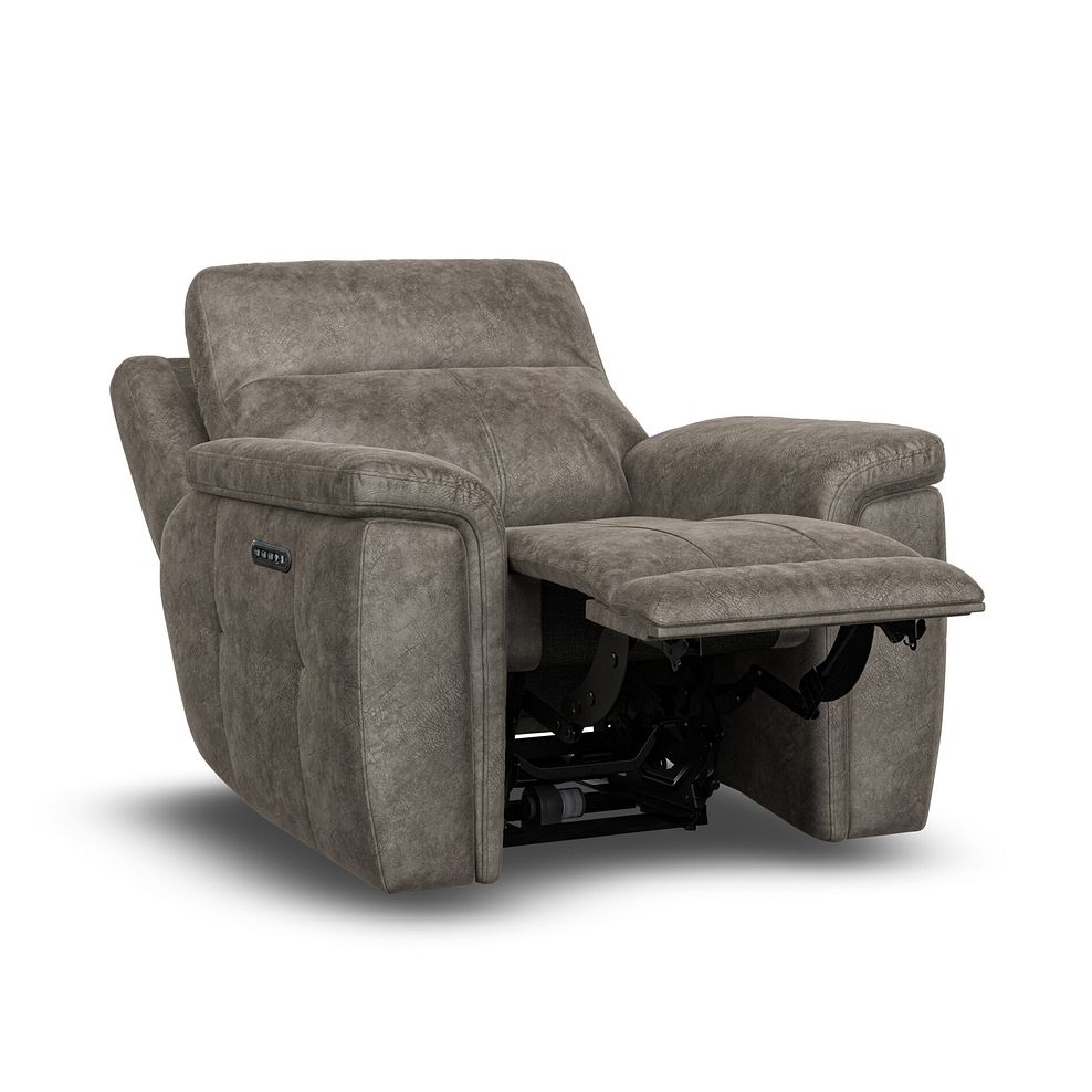 Dalton Electric Recliner Armchair with Power Headrest in Marble Mink Fabric 6