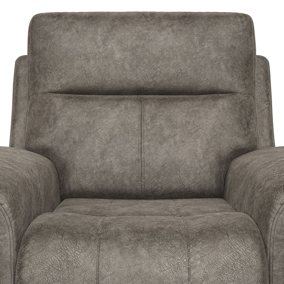 Dalton Electric Recliner Armchair with Power Headrest in Marble Mink Fabric 17