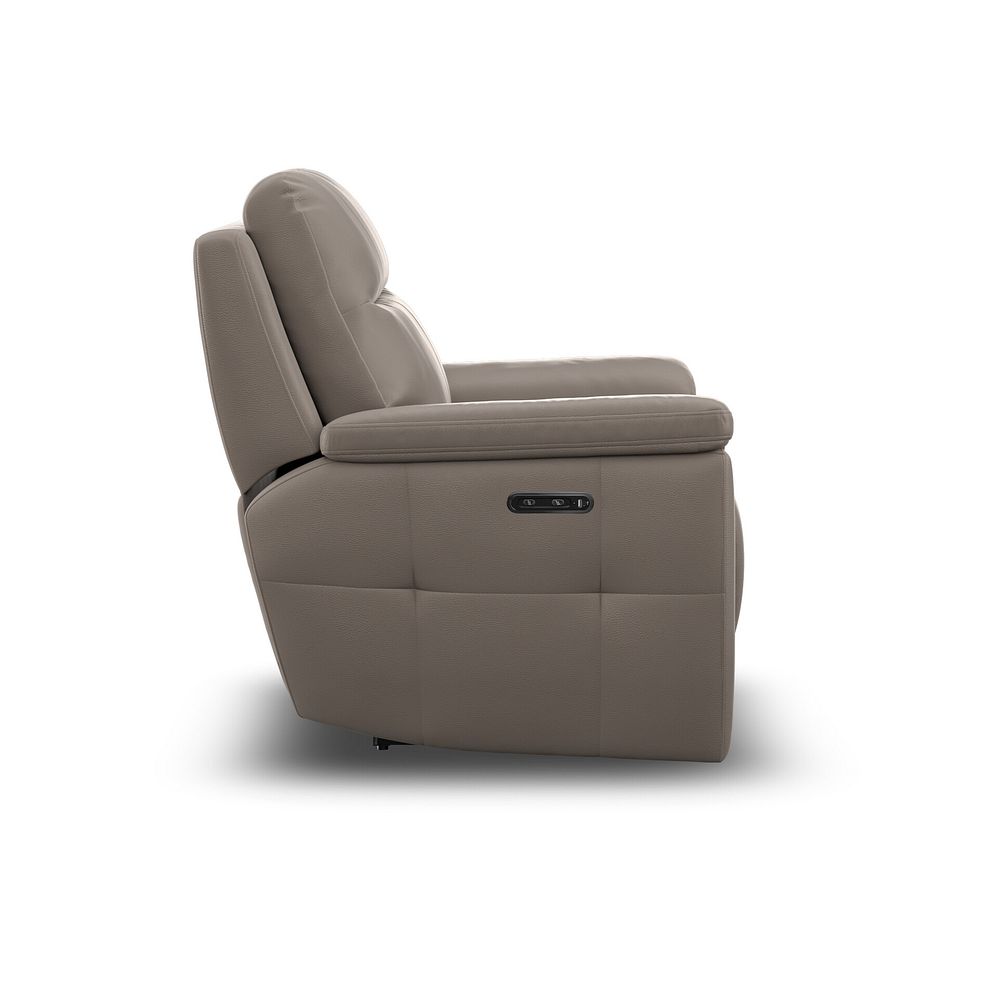 Dalton Electric Recliner Armchair with Power Headrest in Oyster Leather 11