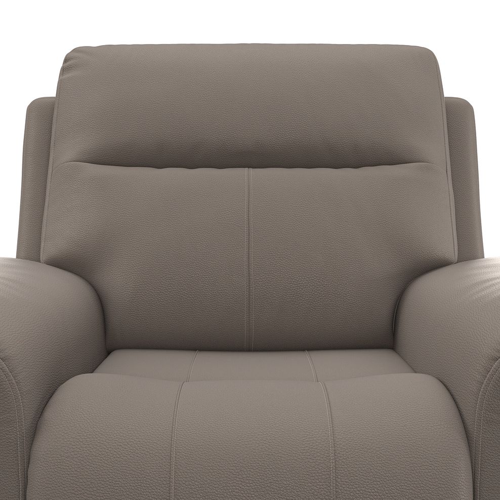 Dalton Electric Recliner Armchair with Power Headrest in Oyster Leather 18