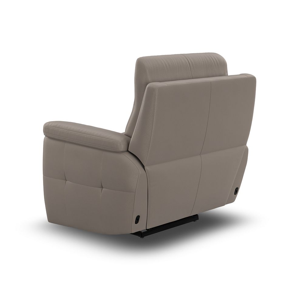 Dalton Electric Recliner Armchair with Power Headrest in Oyster Leather 10