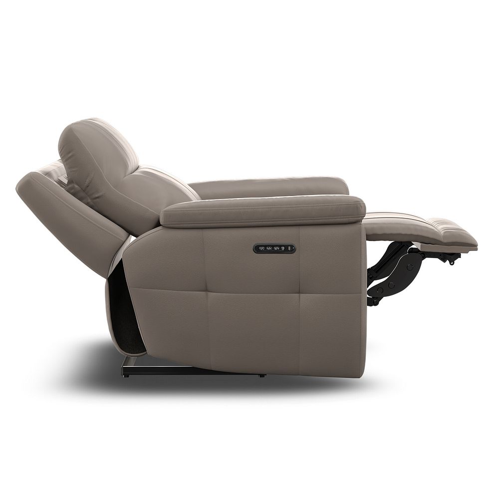 Dalton Electric Recliner Armchair with Power Headrest in Oyster Leather 14