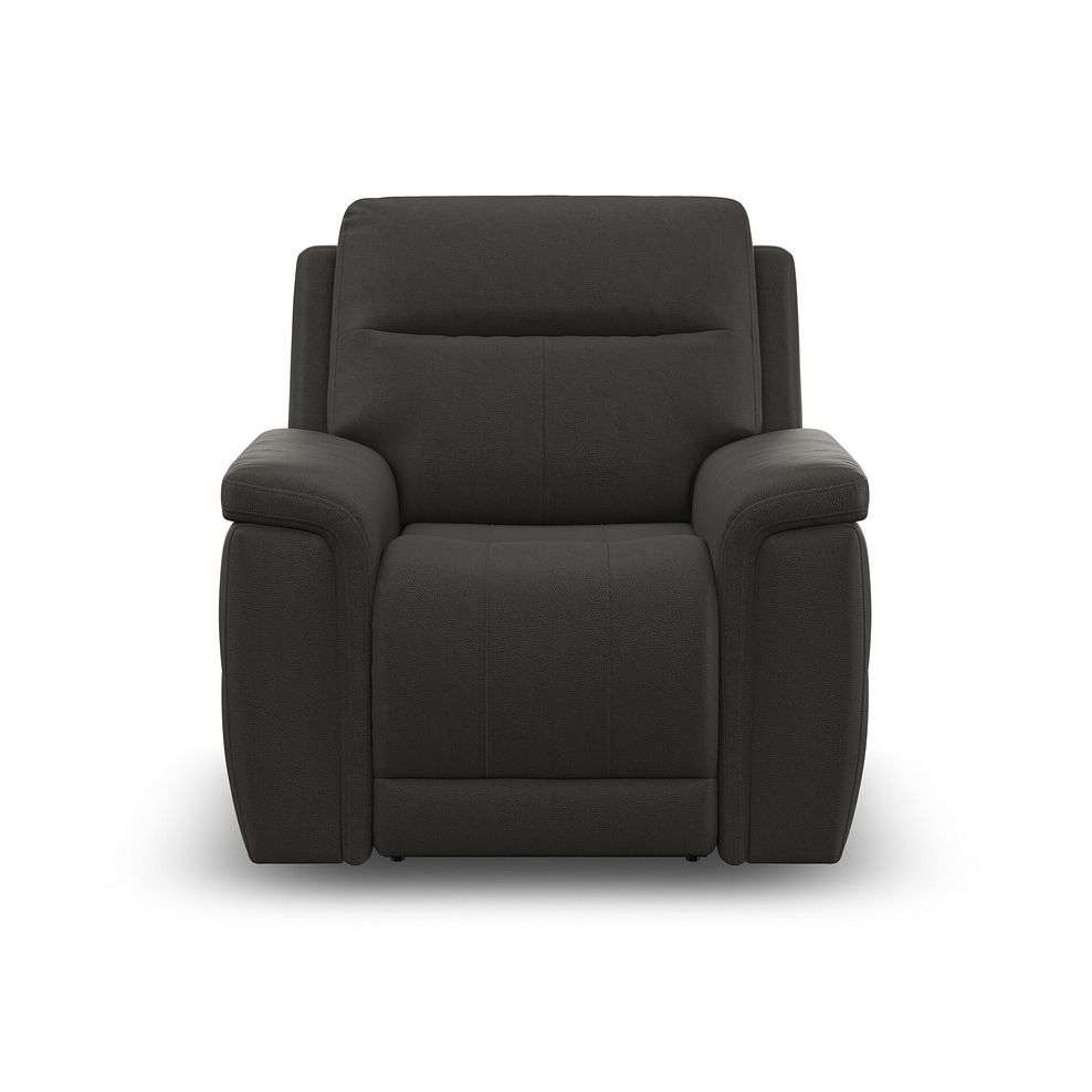 Dalton Electric Recliner Armchair with Power Headrest in Storm Leather 7