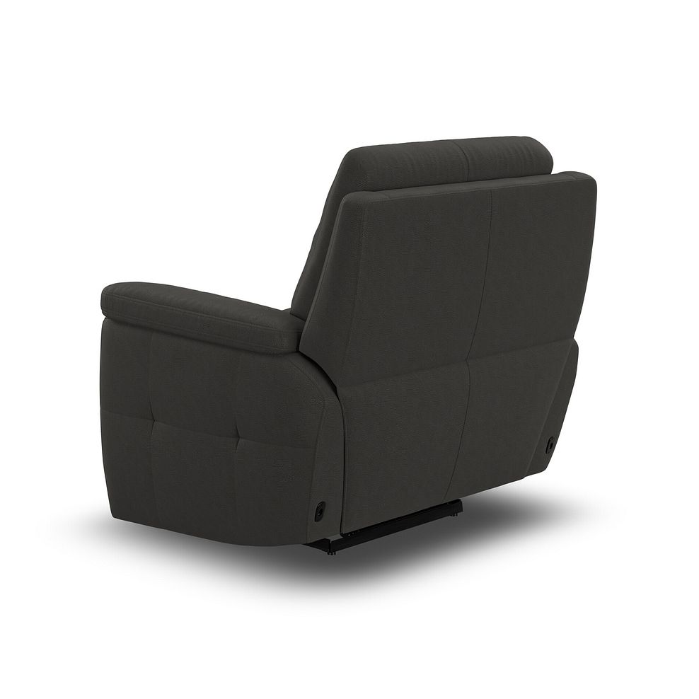Dalton Electric Recliner Armchair with Power Headrest in Storm Leather 9