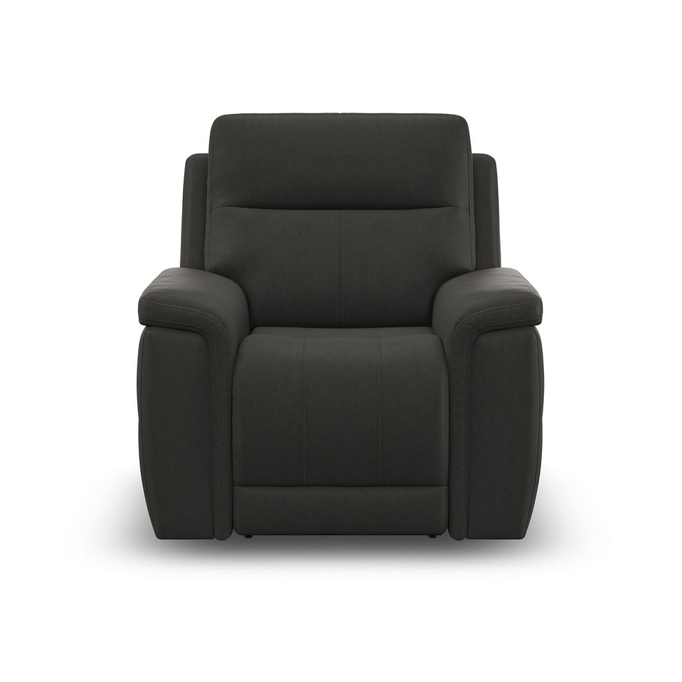 Dalton Electric Recliner Armchair with Power Headrest in Storm Leather 8
