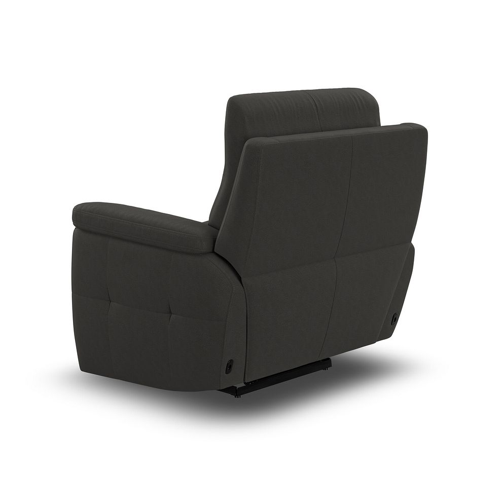 Dalton Electric Recliner Armchair with Power Headrest in Storm Leather 10