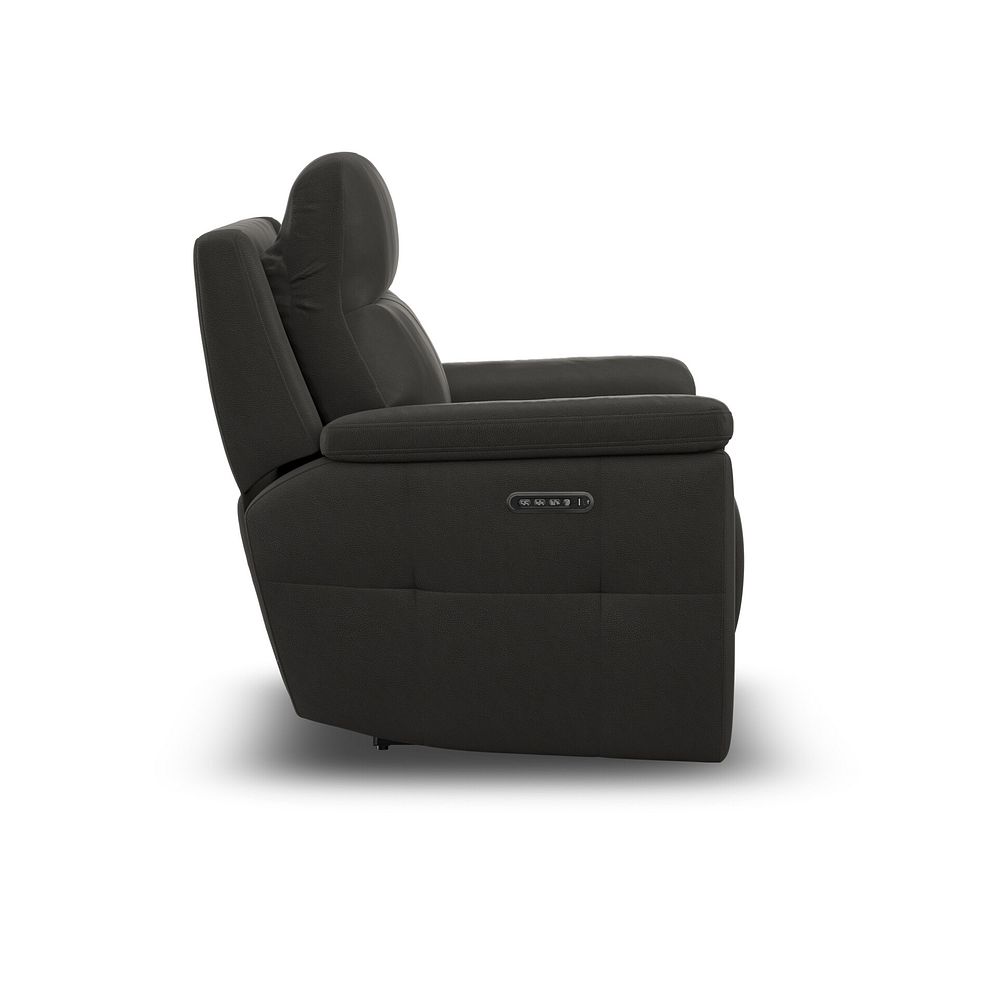Dalton Electric Recliner Armchair with Power Headrest in Storm Leather 12