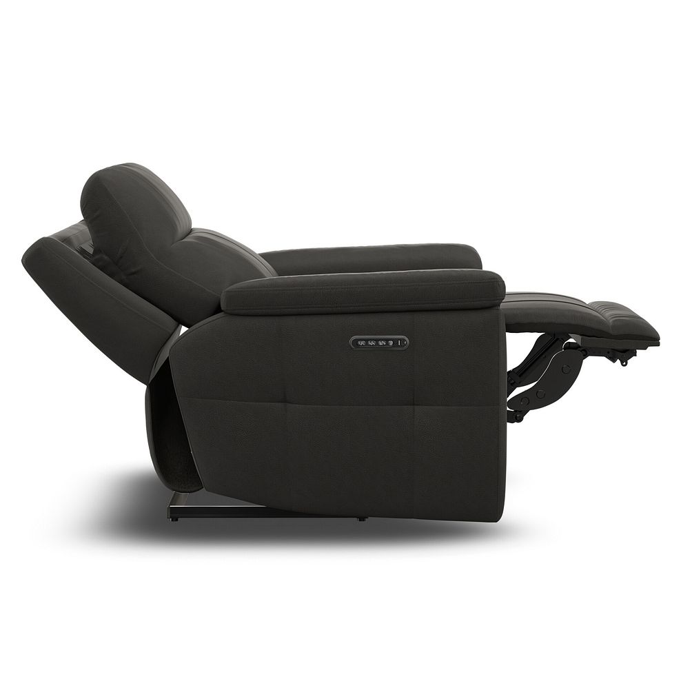 Dalton Electric Recliner Armchair with Power Headrest in Storm Leather 14