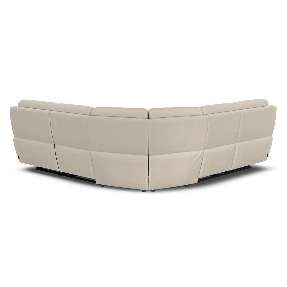 Dalton Large Corner Electric Recliner Sofa in Bella Barley White Fabric 6