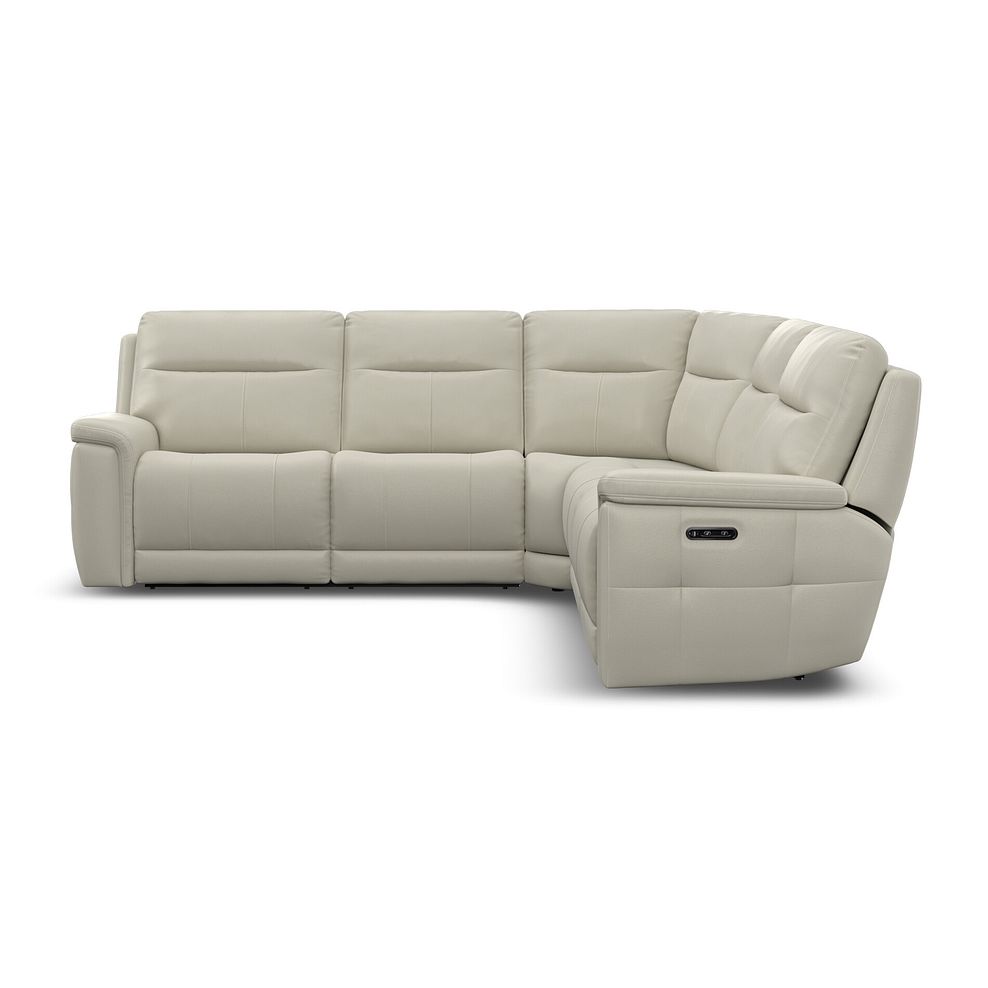 Dalton Large Corner Electric Recliner Sofa in Bone China Leather 5