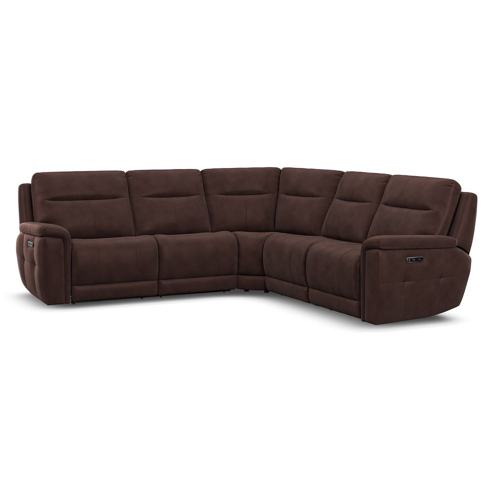 Dalton Large Corner Electric Recliner Sofa in Chestnut Leather 1