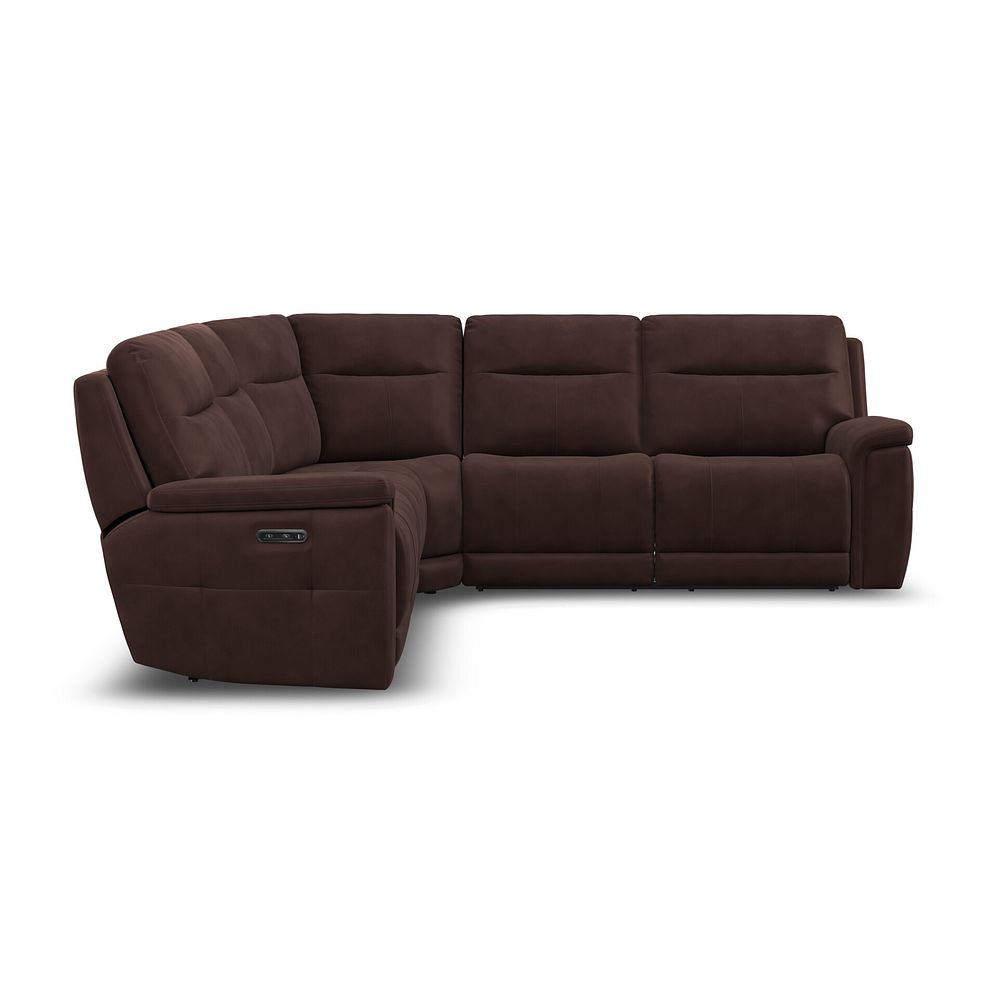 Dalton Large Corner Electric Recliner Sofa in Chestnut Leather 7