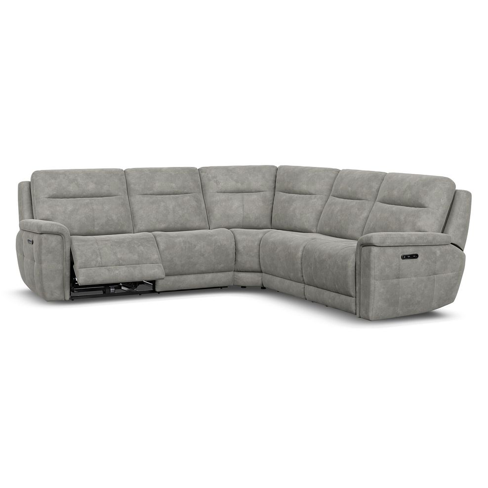Dalton Large Corner Electric Recliner Sofa in Dexter Stone Fabric 2
