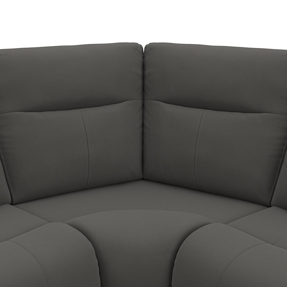 Dalton Large Corner Electric Recliner Sofa in Elephant Grey Leather 11