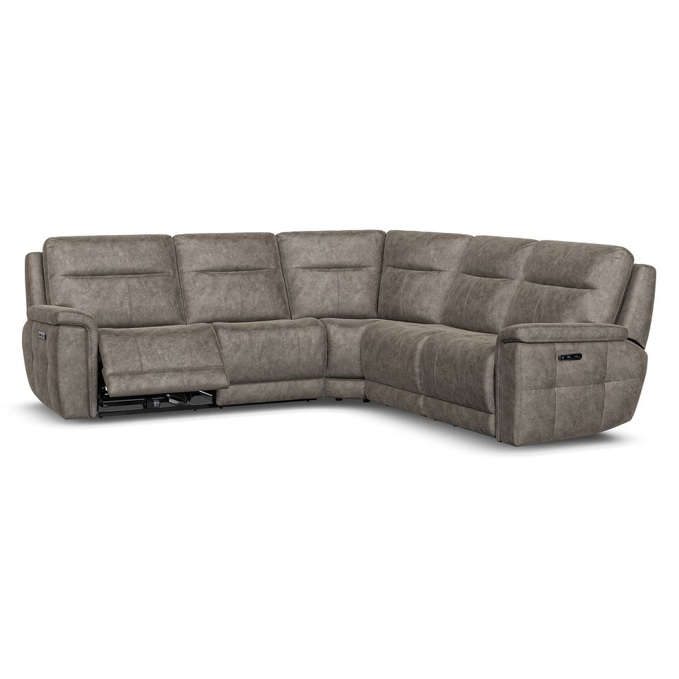 Dalton Large Corner Electric Recliner Sofa in Marble Mink Fabric 2