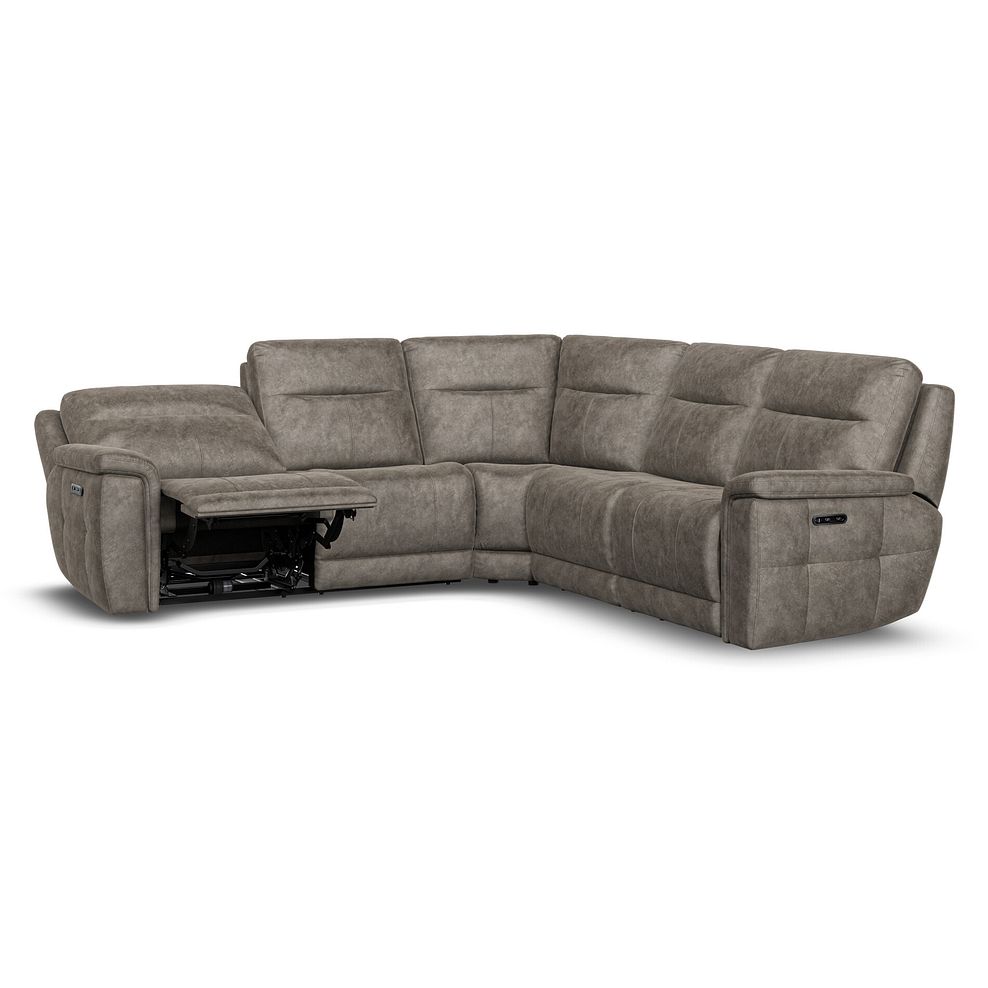 Dalton Large Corner Electric Recliner Sofa in Marble Mink Fabric 3