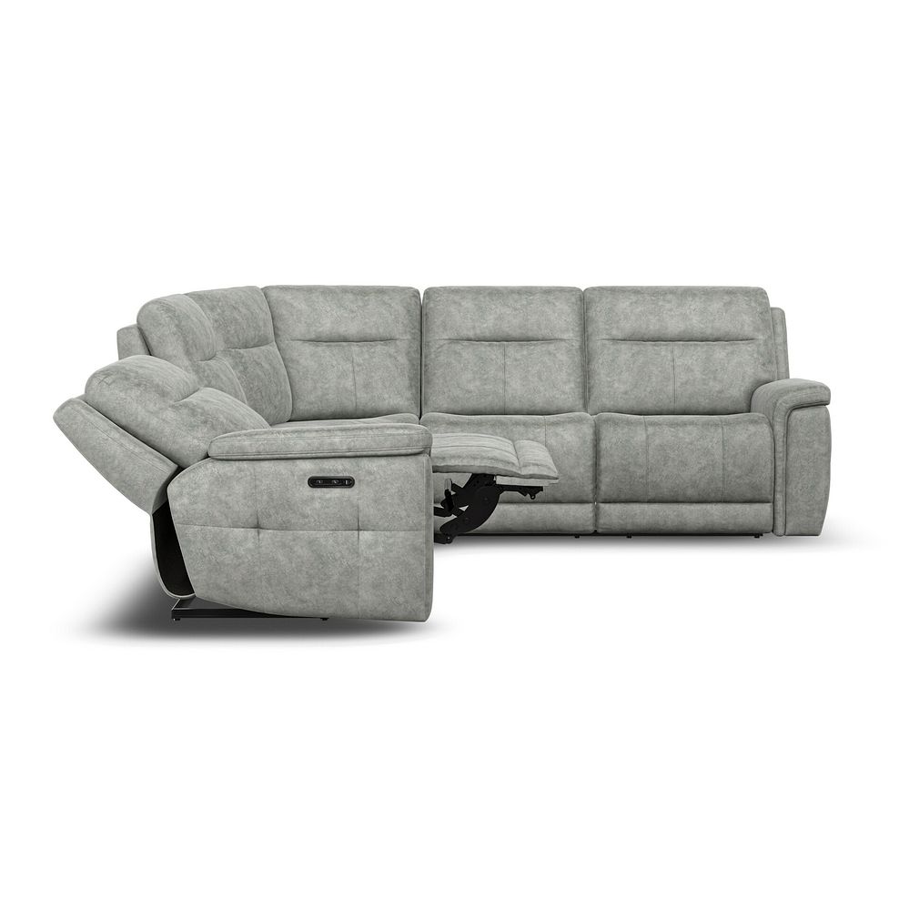 Dalton Large Corner Electric Recliner Sofa in Marble Silver Fabric 8