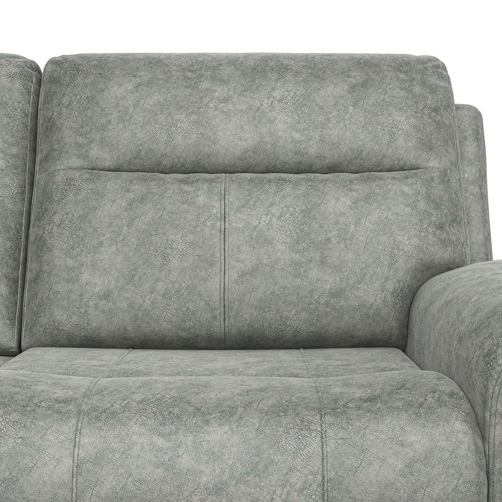 Dalton Large Corner Electric Recliner Sofa in Marble Silver Fabric 14