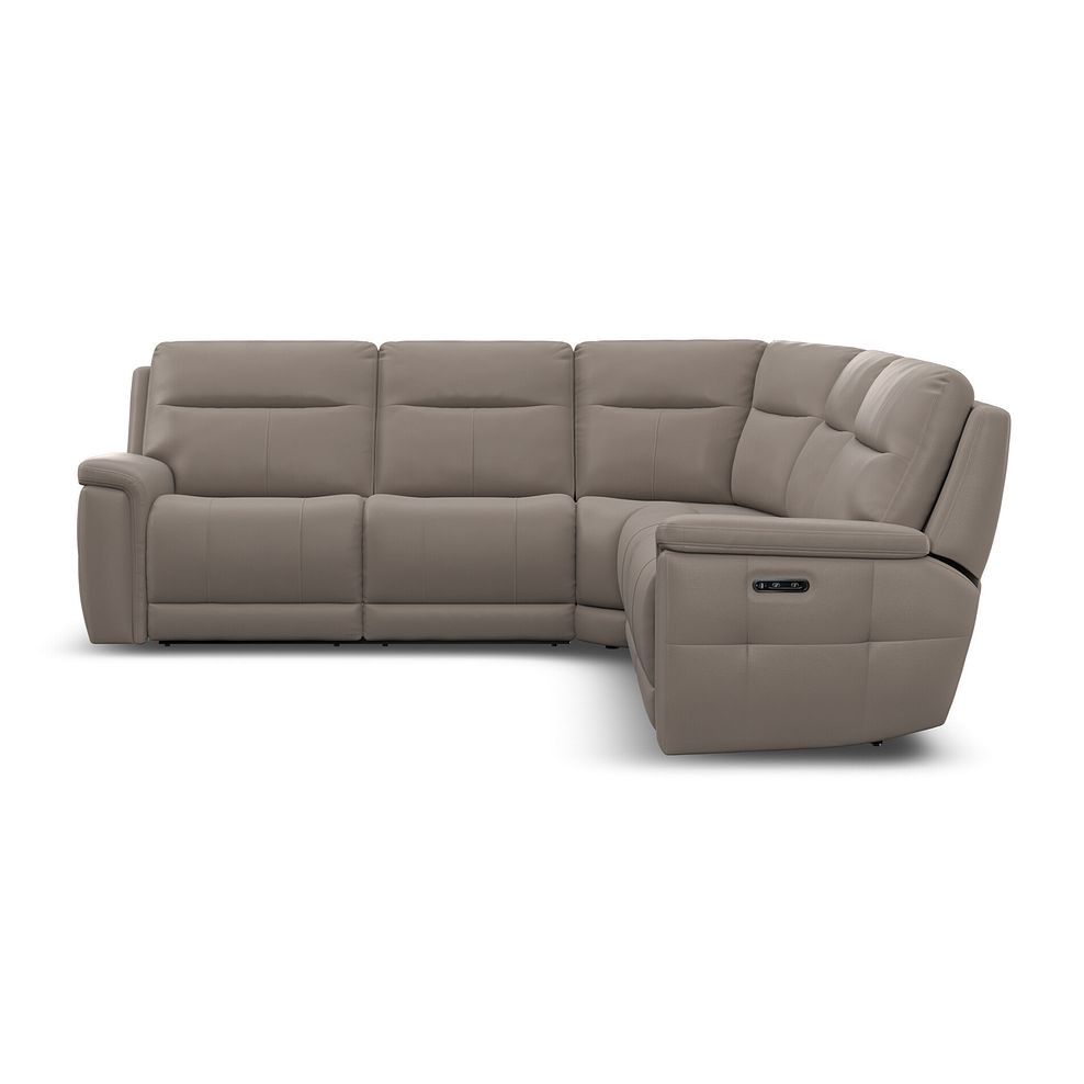 Dalton Large Corner Electric Recliner Sofa in Oyster Leather 5