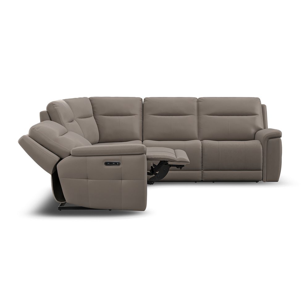 Dalton Large Corner Electric Recliner Sofa in Oyster Leather 8