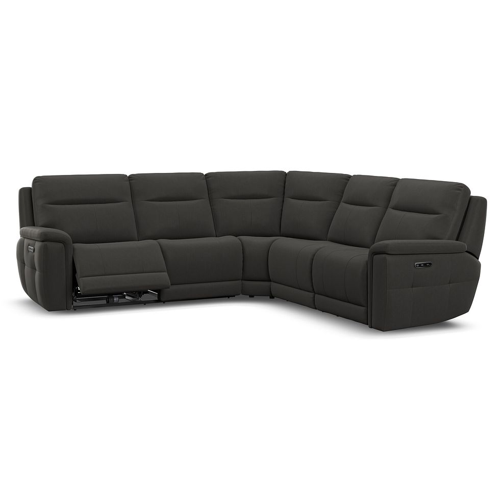 Dalton Large Corner Electric Recliner Sofa in Storm Leather 2