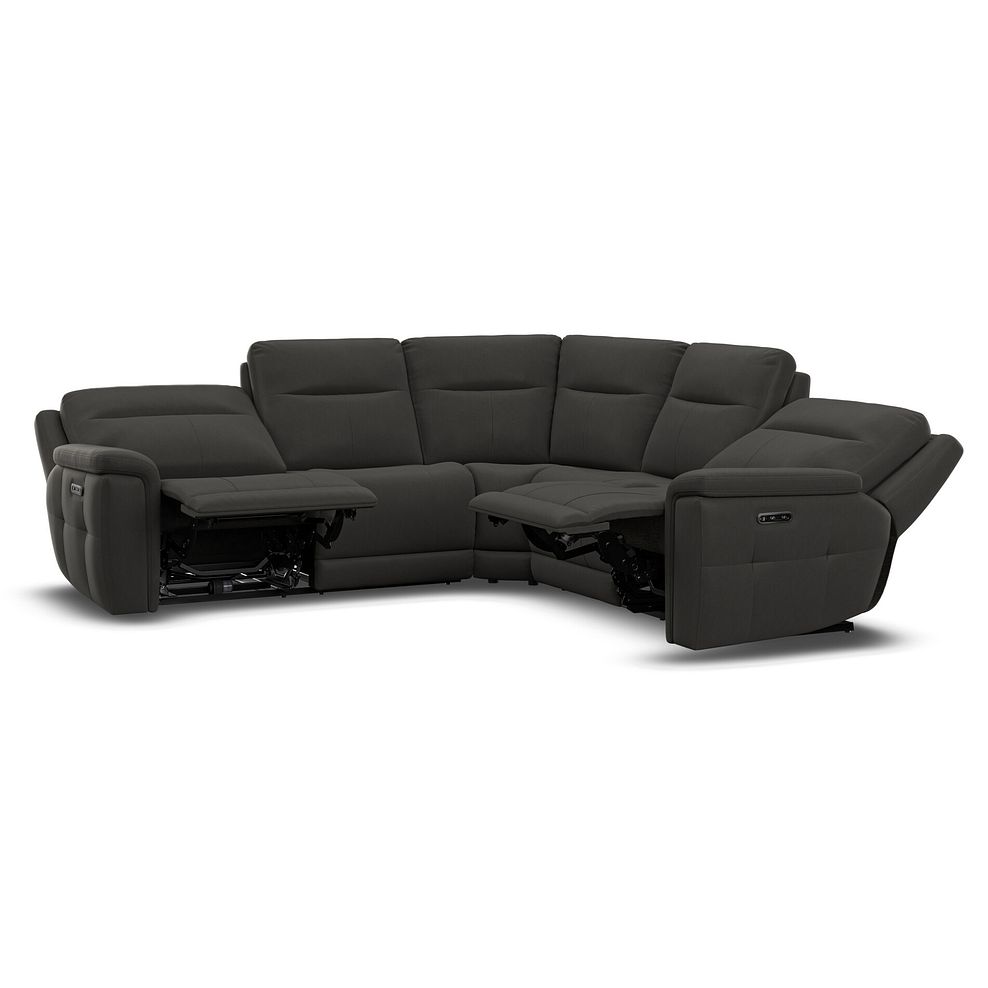 Dalton Large Corner Electric Recliner Sofa in Storm Leather 4