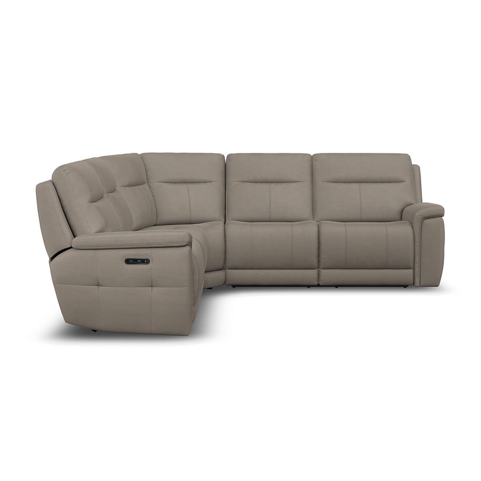 Dalton Large Corner Electric Recliner Sofa with Power Headrests in Bella Latte Fabric 11