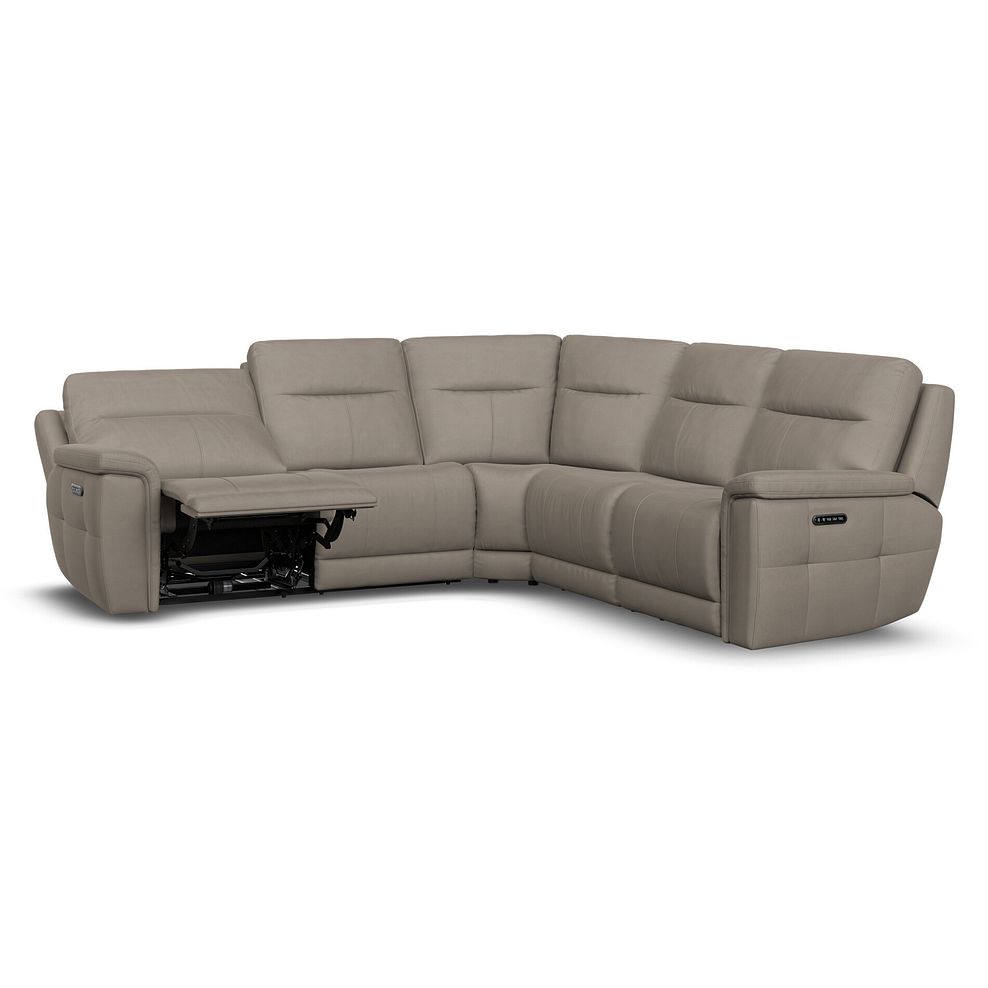 Dalton Large Corner Electric Recliner Sofa with Power Headrests in Bella Latte Fabric 6