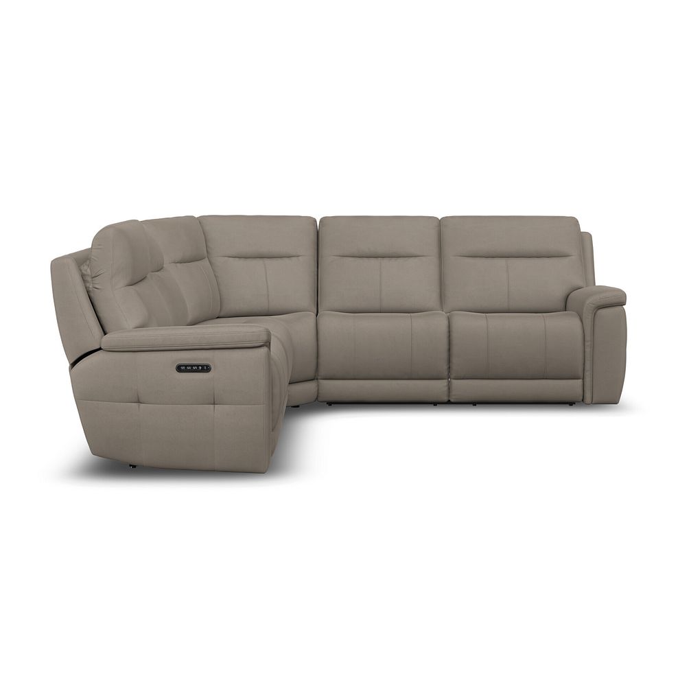 Dalton Large Corner Electric Recliner Sofa with Power Headrests in Bella Latte Fabric 12