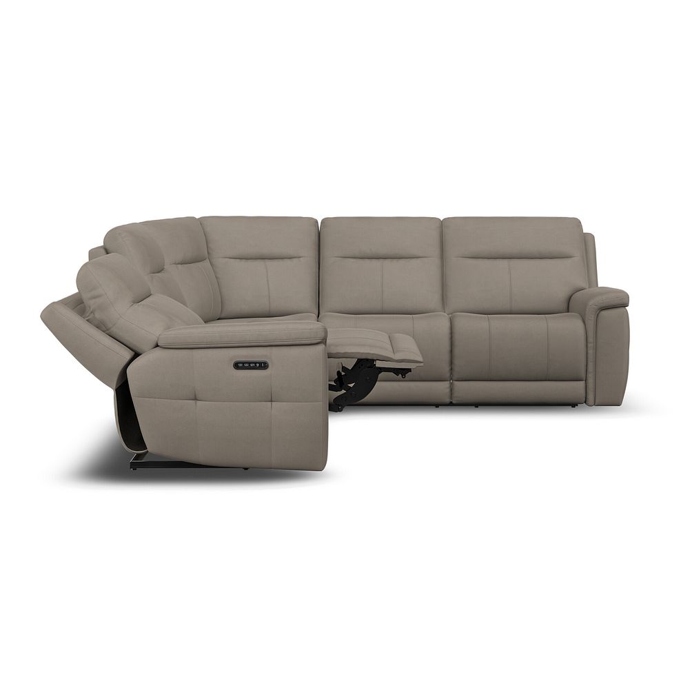Dalton Large Corner Electric Recliner Sofa with Power Headrests in Bella Latte Fabric 14