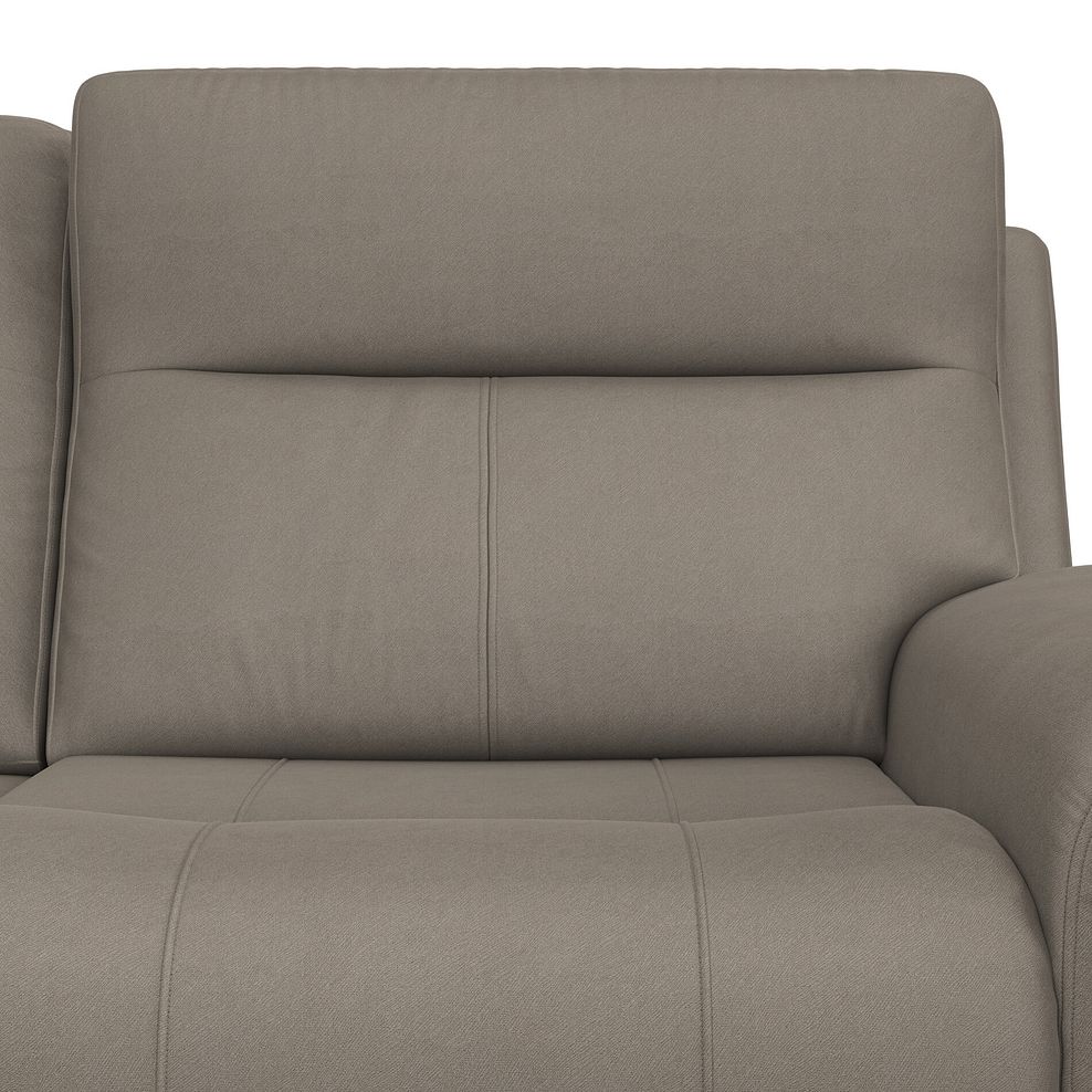 Dalton Large Corner Electric Recliner Sofa with Power Headrests in Bella Latte Fabric 18