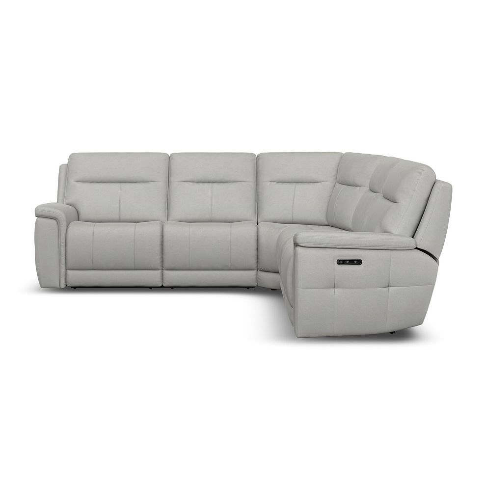 Dalton Large Corner Electric Recliner Sofa with Power Headrests in Bella Lead Grey Fabric 9