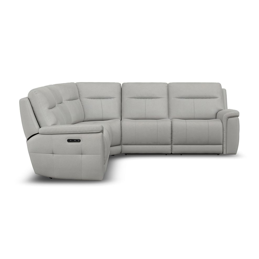 Dalton Large Corner Electric Recliner Sofa with Power Headrests in Bella Lead Grey Fabric 13