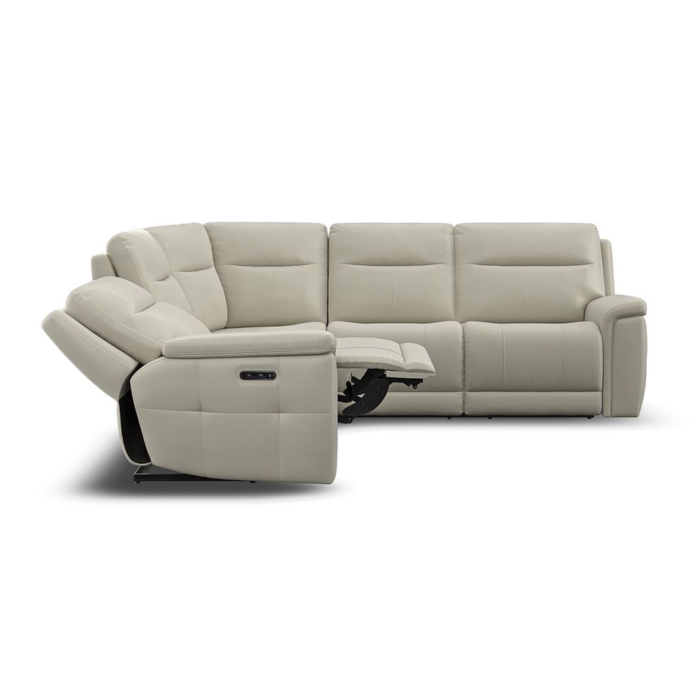 Dalton Large Corner Electric Recliner Sofa with Power Headrests in Bone China Leather 13