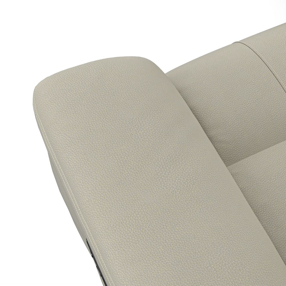 Dalton Large Corner Electric Recliner Sofa with Power Headrests in Bone China Leather 18