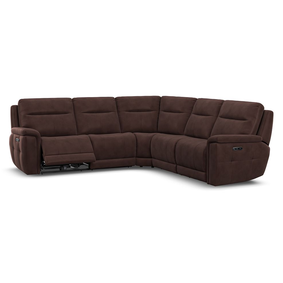 Dalton Large Corner Electric Recliner Sofa with Power Headrests in Chestnut Leather 3