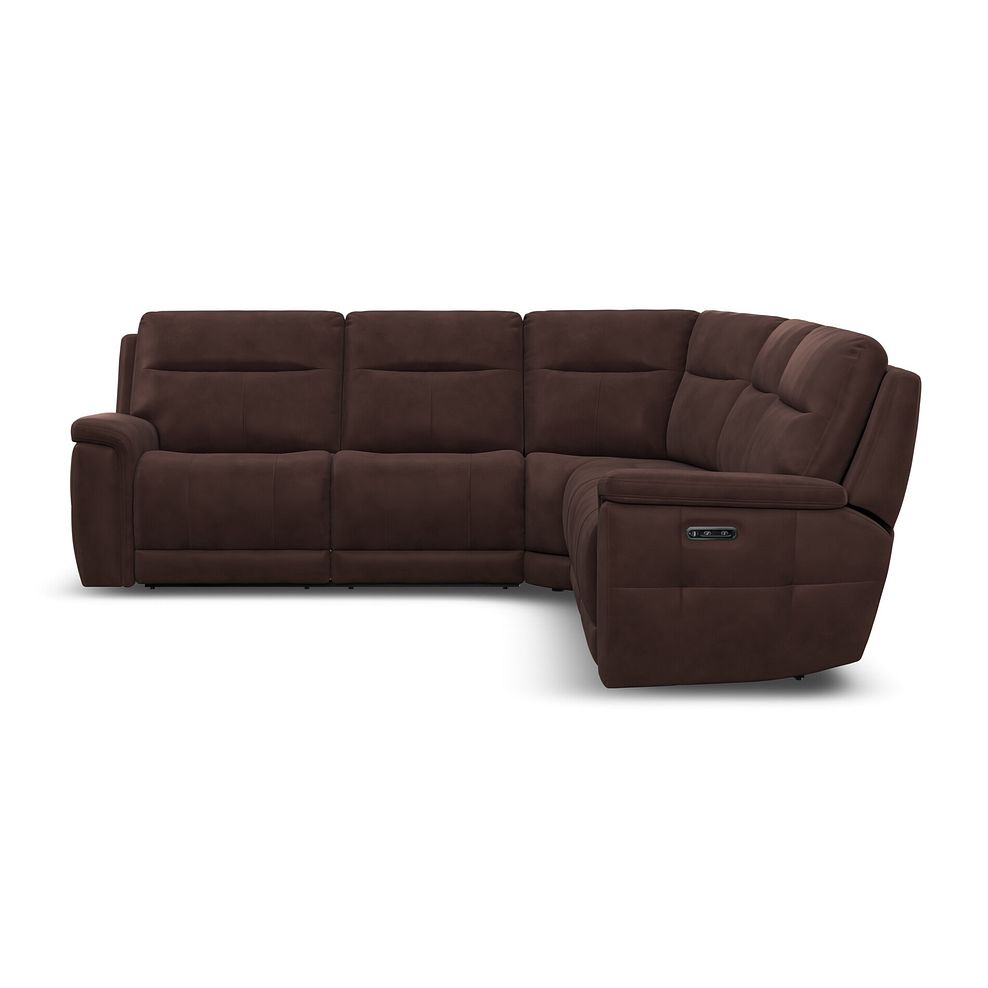 Dalton Large Corner Electric Recliner Sofa with Power Headrests in Chestnut Leather 9