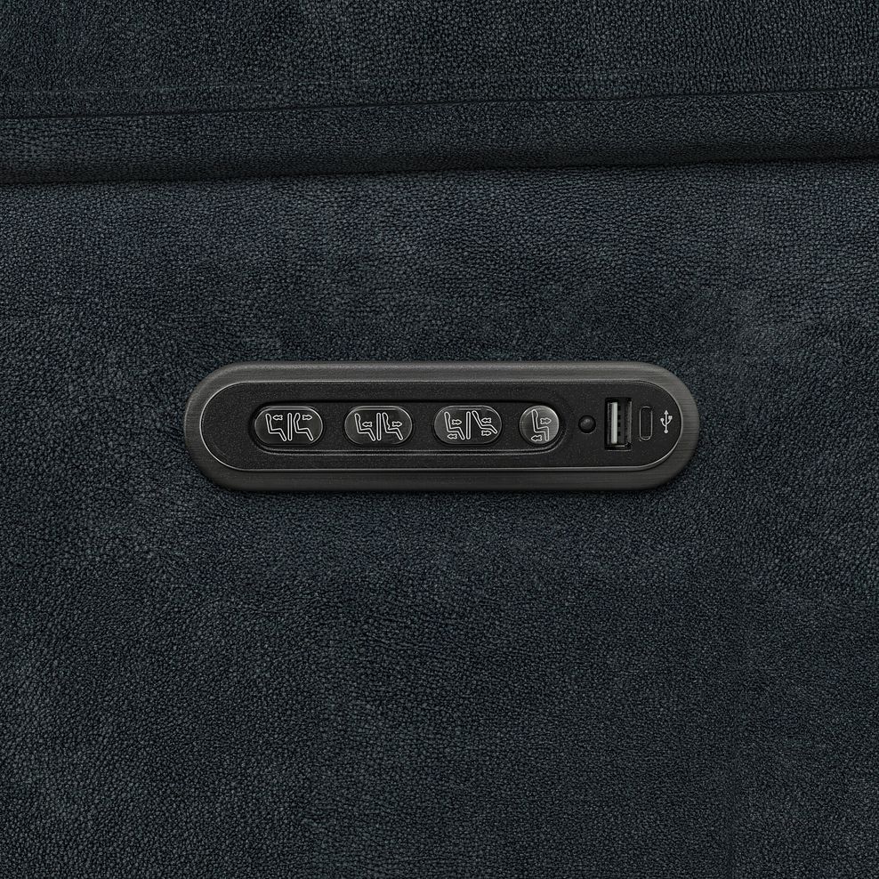 Dalton Large Corner Electric Recliner Sofa with Power Headrests in Dexter Shadow Fabric 20