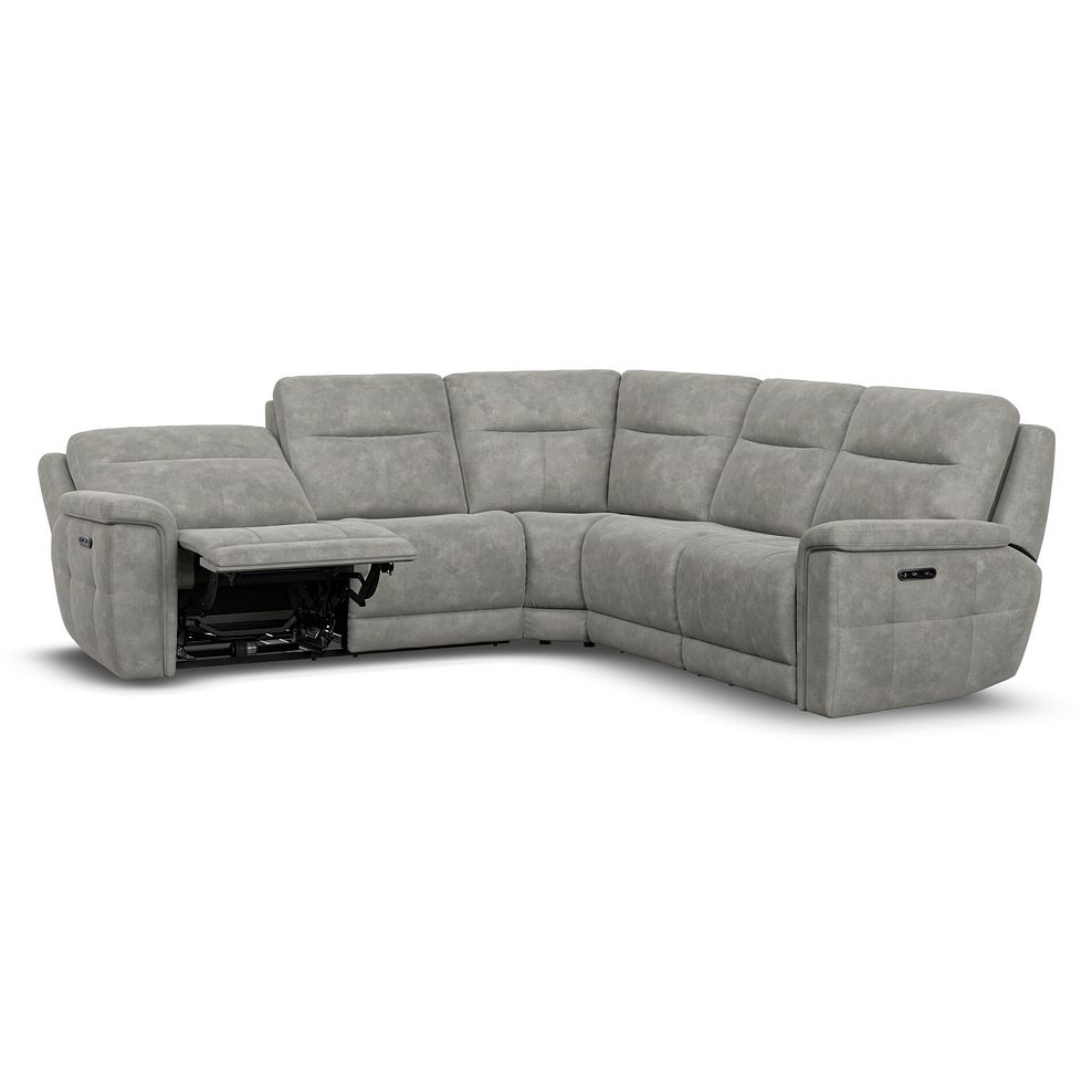 Dalton Large Corner Electric Recliner Sofa with Power Headrests in Dexter Stone Fabric 5
