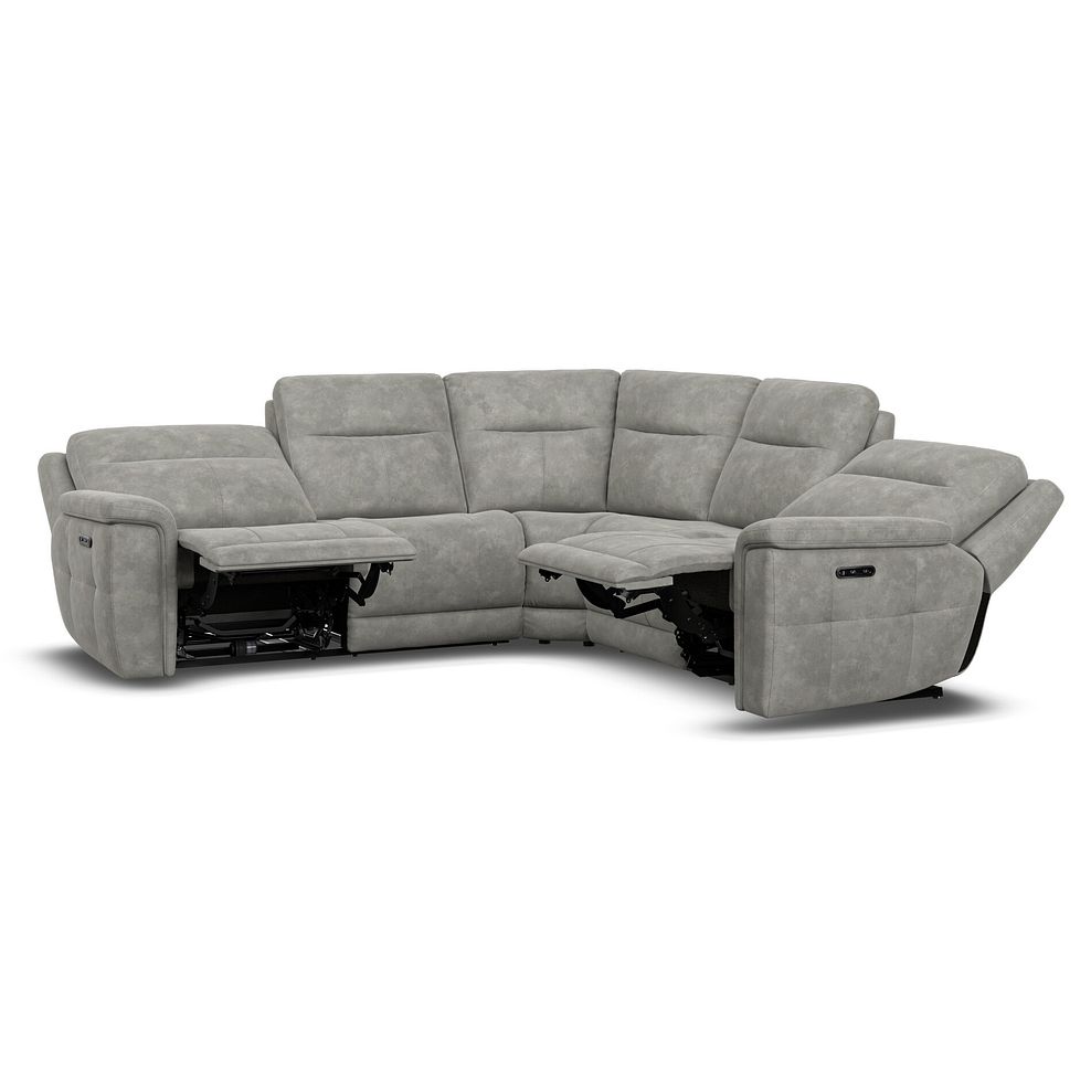 Dalton Large Corner Electric Recliner Sofa with Power Headrests in Dexter Stone Fabric 7