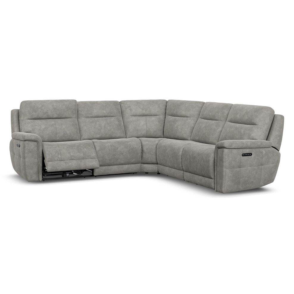Dalton Large Corner Electric Recliner Sofa with Power Headrests in Dexter Stone Fabric 4