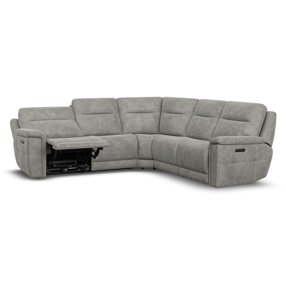 Dalton Large Corner Electric Recliner Sofa with Power Headrests in Dexter Stone Fabric 6