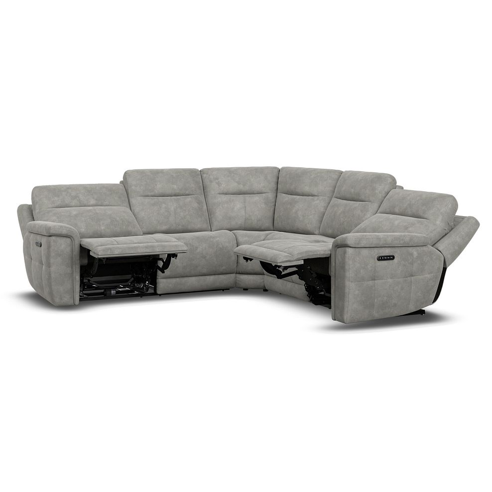 Dalton Large Corner Electric Recliner Sofa with Power Headrests in Dexter Stone Fabric 8