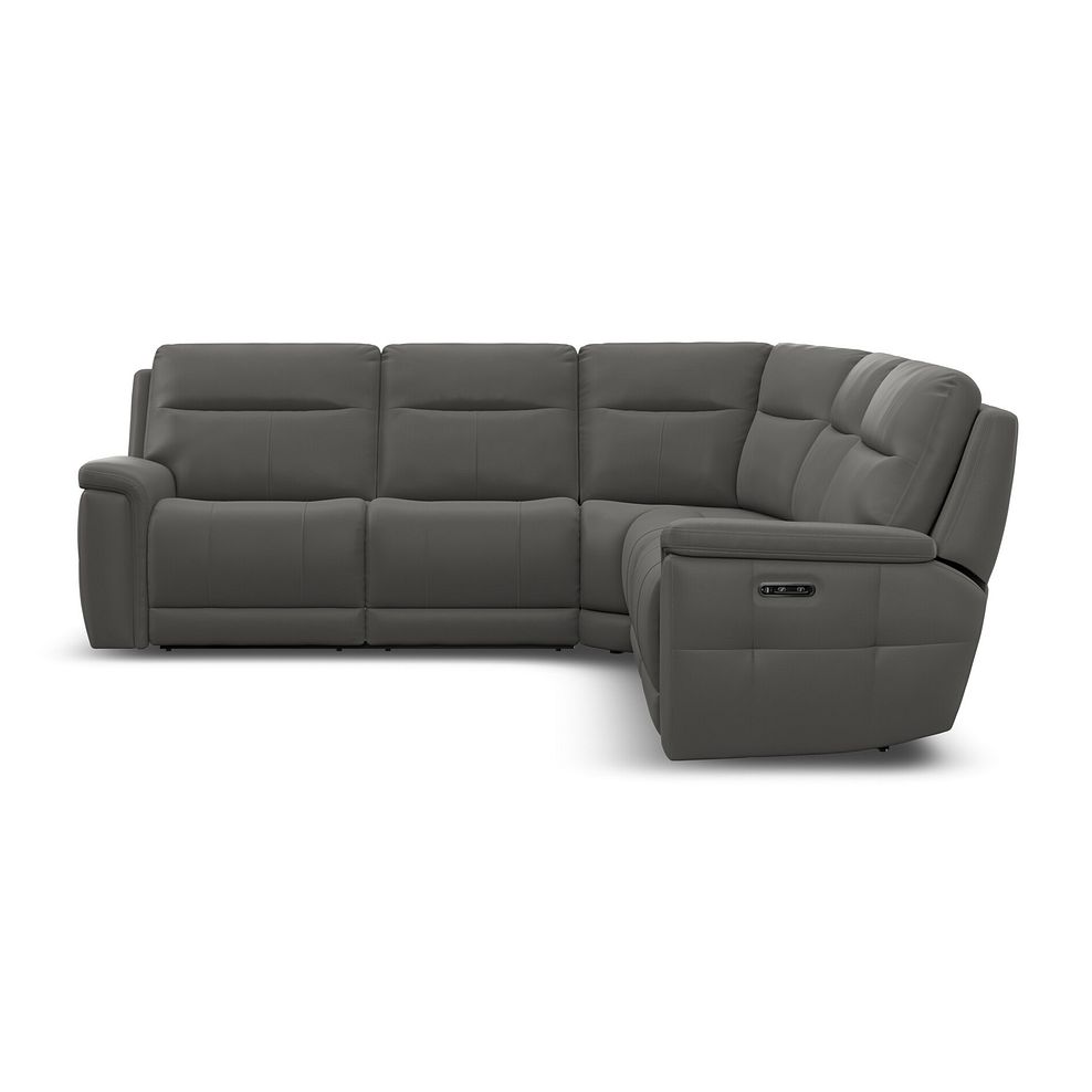 Dalton Large Corner Electric Recliner Sofa with Power Headrests in Elephant Grey Leather 9