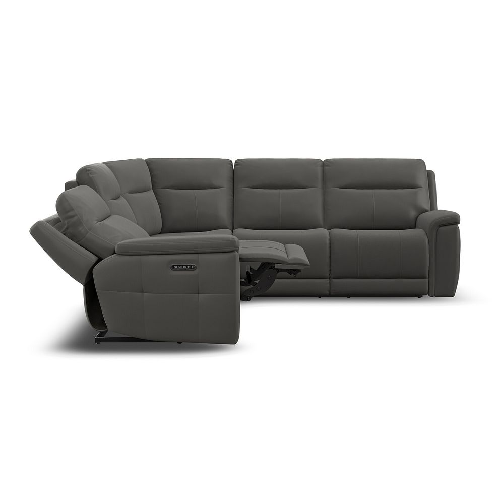 Dalton Large Corner Electric Recliner Sofa with Power Headrests in Elephant Grey Leather 14